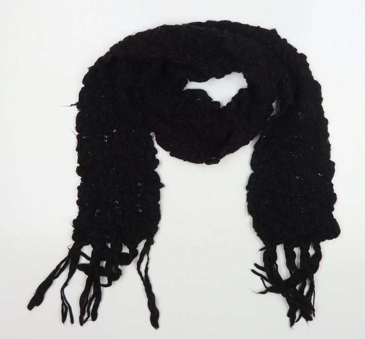 Preworn Womens Black  Polyester  Scarf