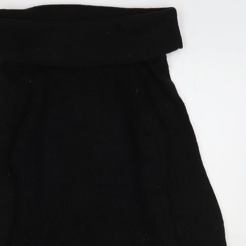 H&M Womens Black Roll Neck  Polyester Pullover Jumper Size M