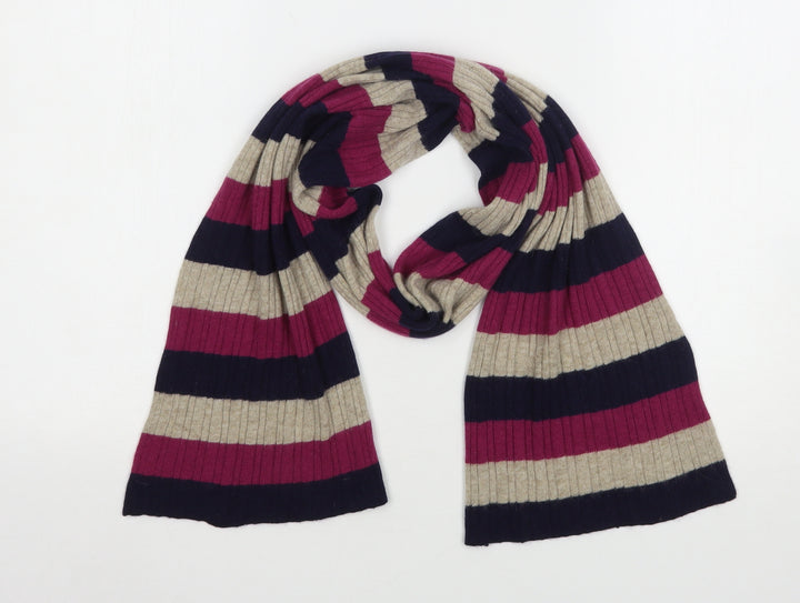 Preworn Womens Multicoloured Striped Polyester Scarf