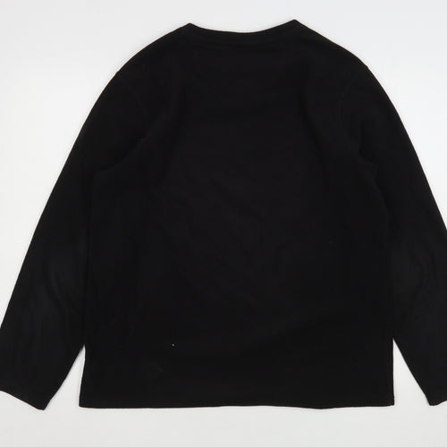 Blue Harbour Mens Black  Polyester  T-Shirt Size M V-Neck