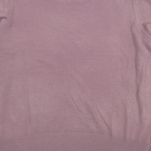 Marks and Spencer Womens Pink Round Neck  Acrylic Pullover Jumper Size 12
