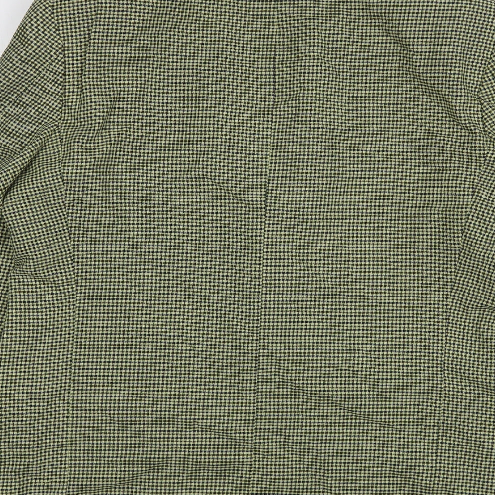 Safari Mens Multicoloured Houndstooth Wool Jacket Suit Jacket Size 42