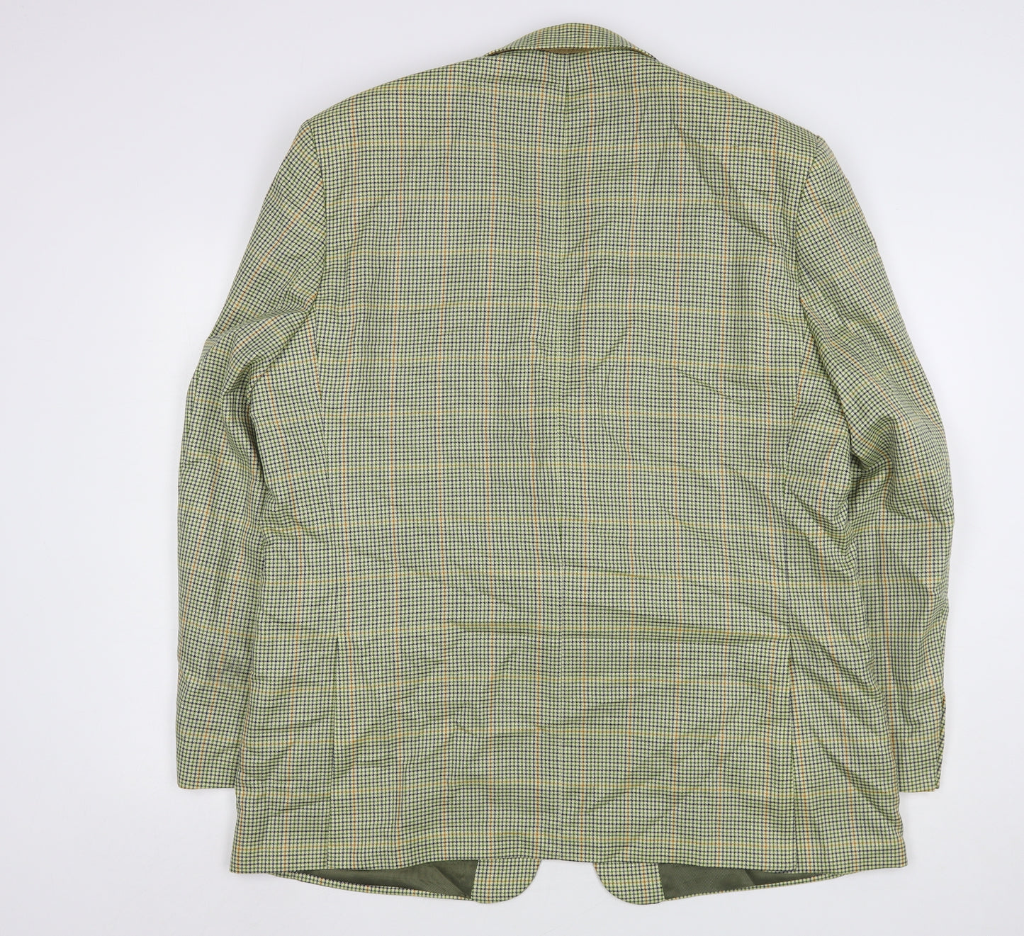 Greenwoods Mens Multicoloured Houndstooth Wool Jacket Suit Jacket Size 44