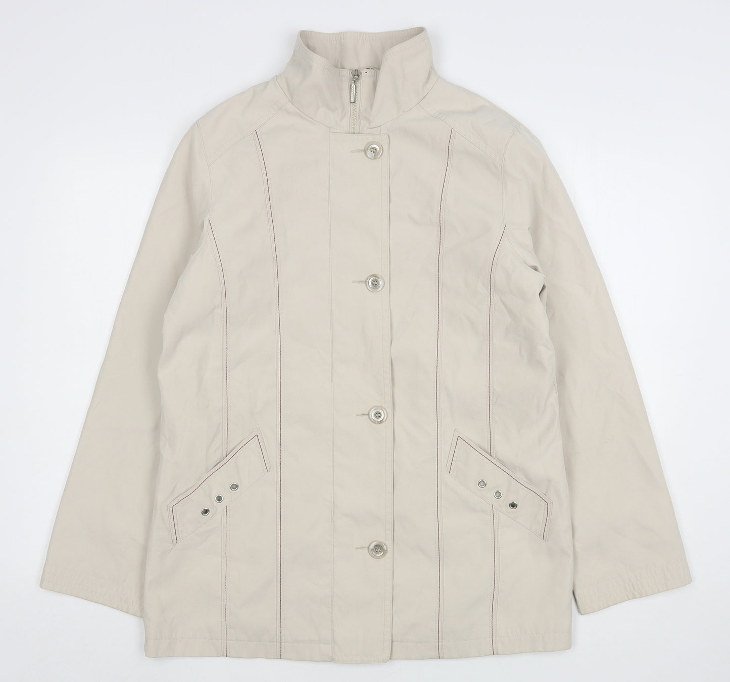 Klassik Womens Beige   Jacket  Size 10  Zip