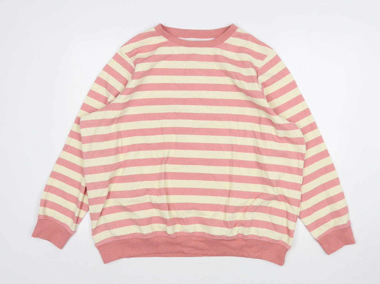 Simply Be Womens Multicoloured Striped Cotton Pullover Sweatshirt Size 22