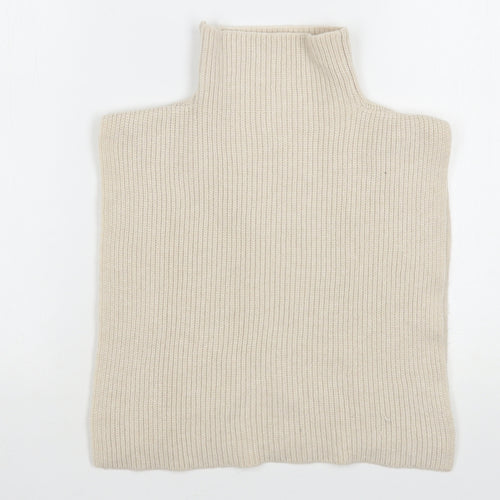 Primark Womens Beige High Neck  Polyester Cape Jumper One Size