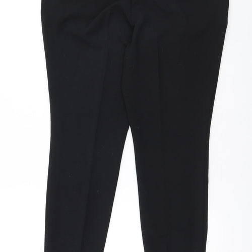 NEXT Womens Black  Polyester Trousers  Size 12 L29 in Regular Zip