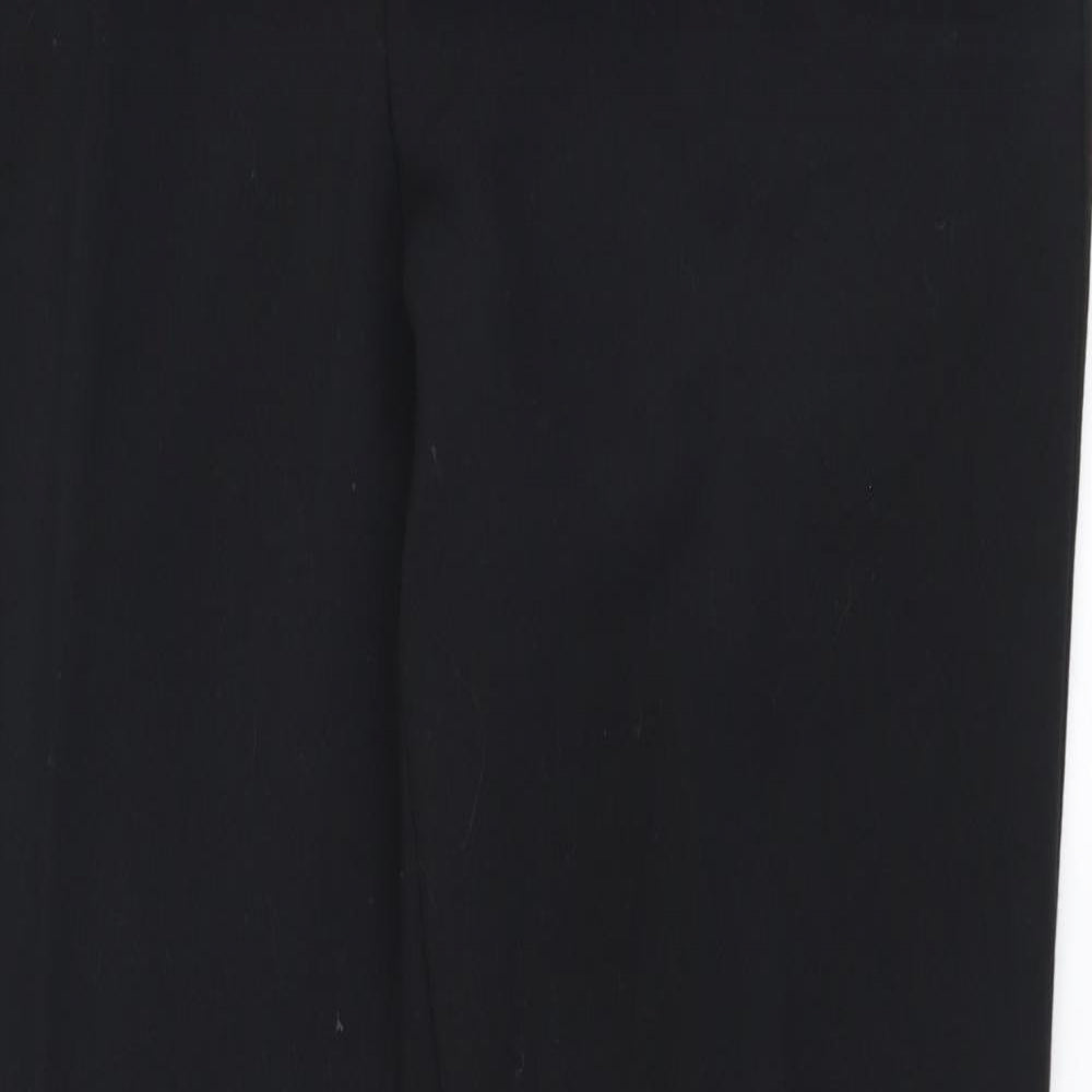 NEXT Womens Black  Polyester Trousers  Size 12 L29 in Regular Zip