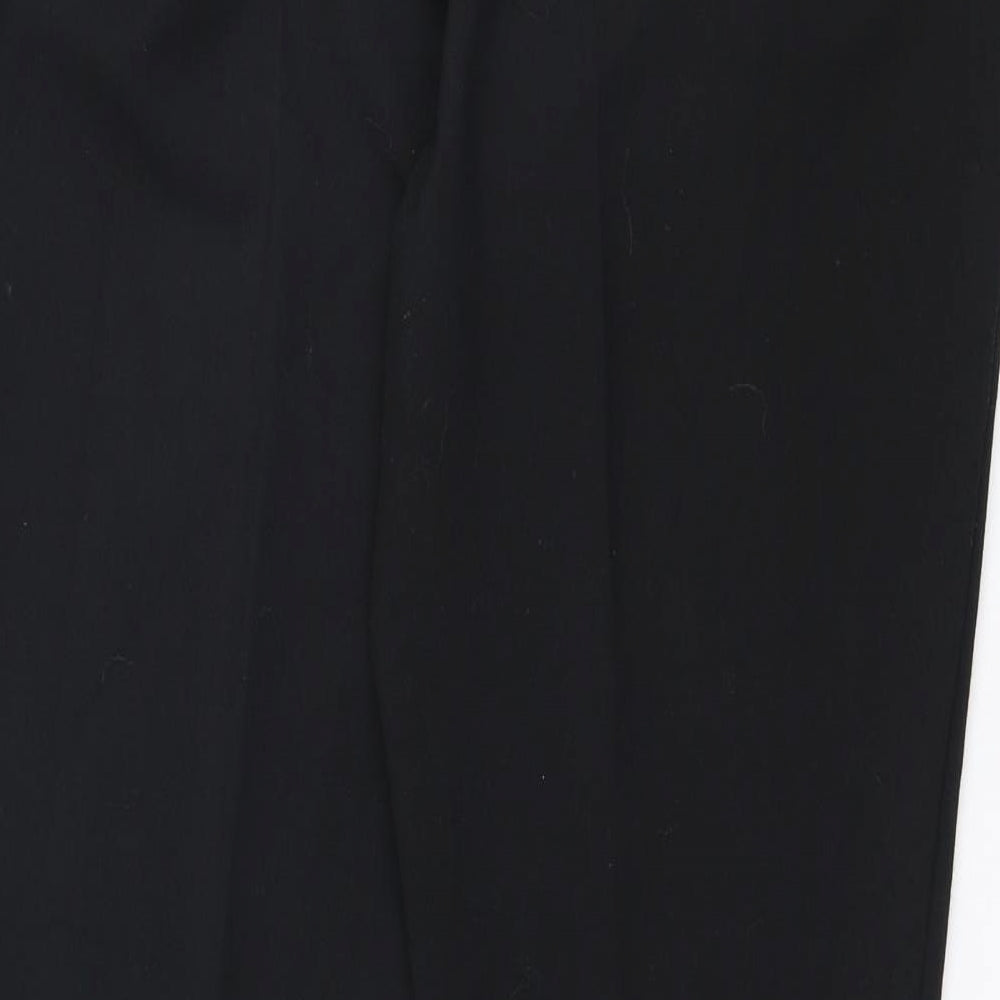 NEXT Womens Black  Polyester Trousers  Size 12 L29 in Regular Zip