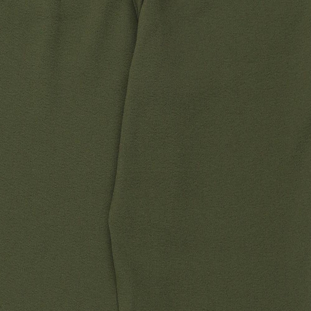Papaya Womens Green  Polyester Jogger Trousers Size 12 L29 in Slim Drawstring