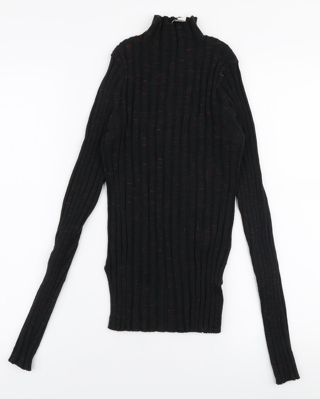 Topshop Womens Black High Neck  Viscose Pullover Jumper Size M