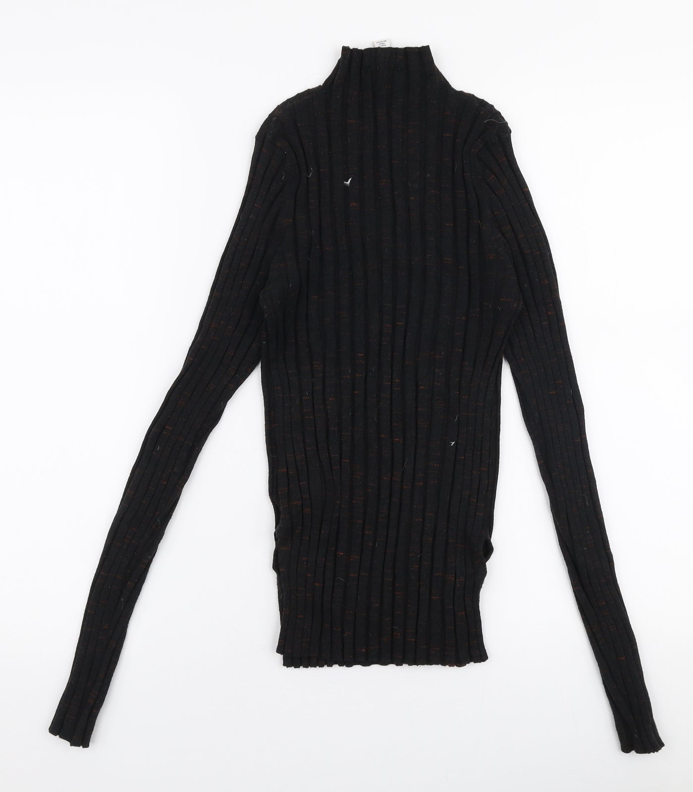 Topshop Womens Black High Neck  Viscose Pullover Jumper Size M