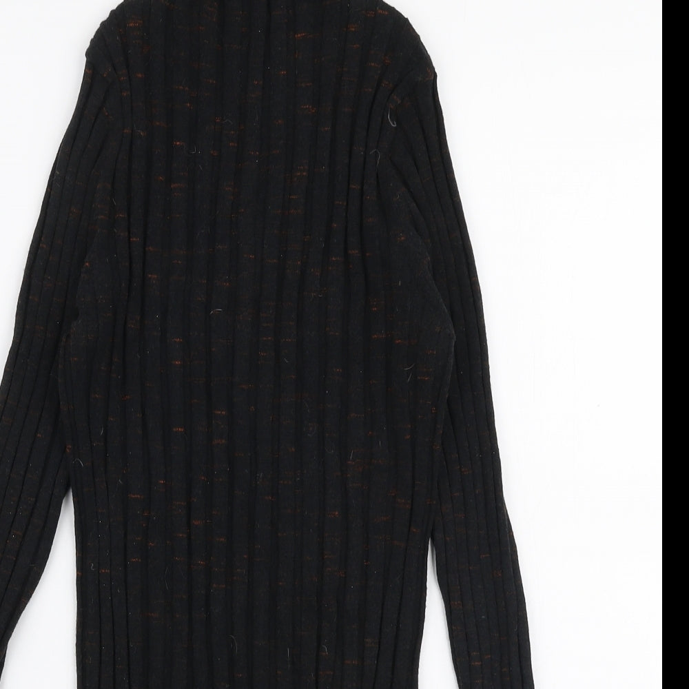 Topshop Womens Black High Neck  Viscose Pullover Jumper Size M