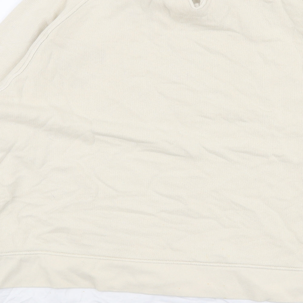 NEXT Womens Beige  100% Cotton Pullover Sweatshirt Size L  Button - Colorado