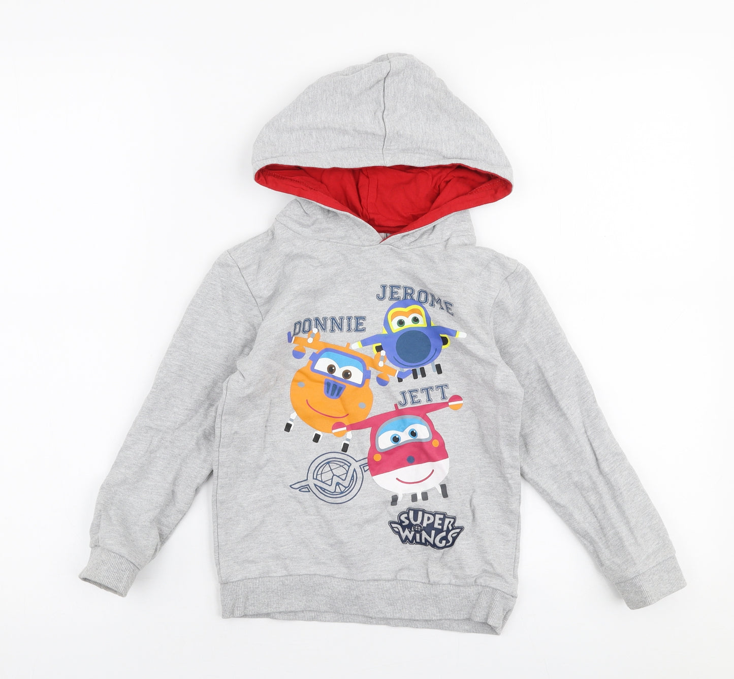 Pop Gear Boys Multicoloured  Cotton Pullover Hoodie Size 5-6 Years  Pullover - Super wings