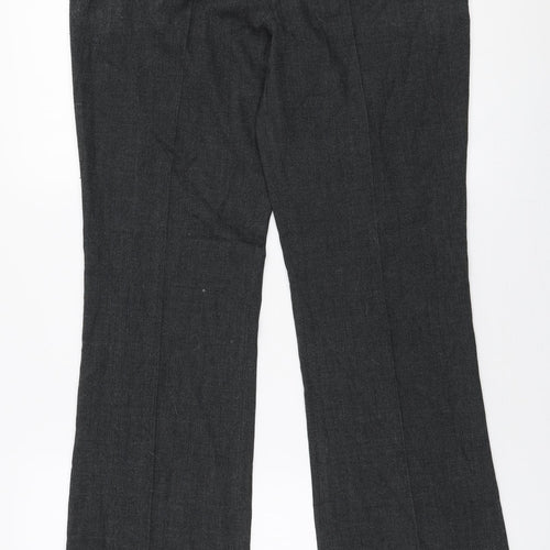 Atmosphere Womens Grey  Polyester Trousers  Size 12 L31 in Regular Zip