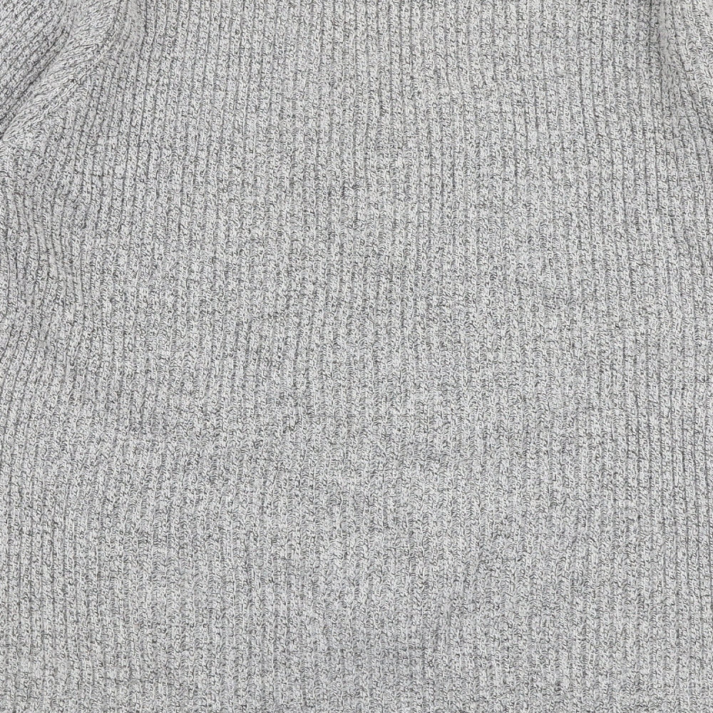 Roman  Womens Grey V-Neck  Acrylic Pullover Jumper Size S