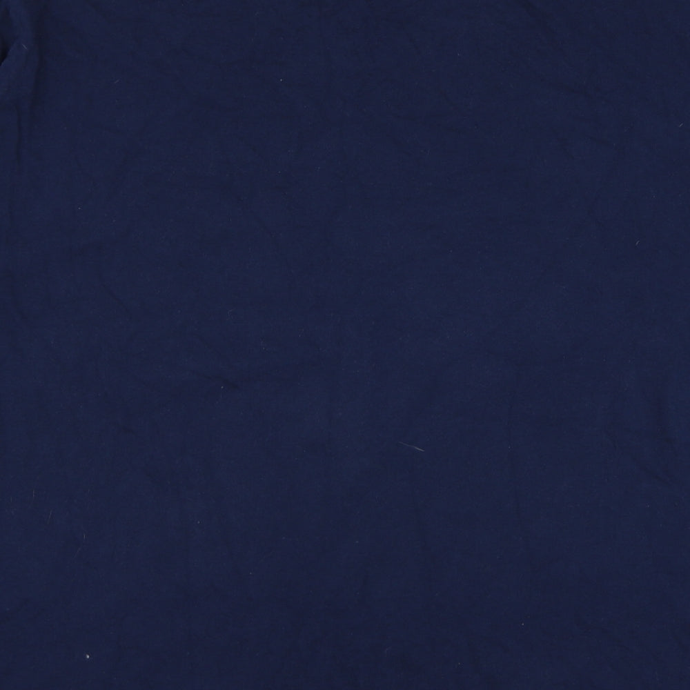 Lee Cooper Mens Blue  Cotton  T-Shirt Size 2XL Round Neck