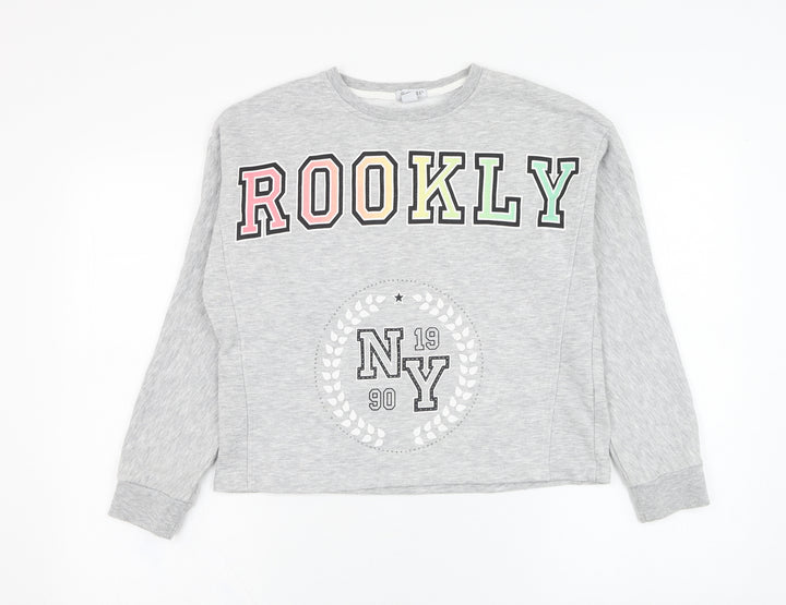 Primark Girls Grey  Cotton Pullover Sweatshirt Size 12-13 Years  Pullover - Brooklyn New York