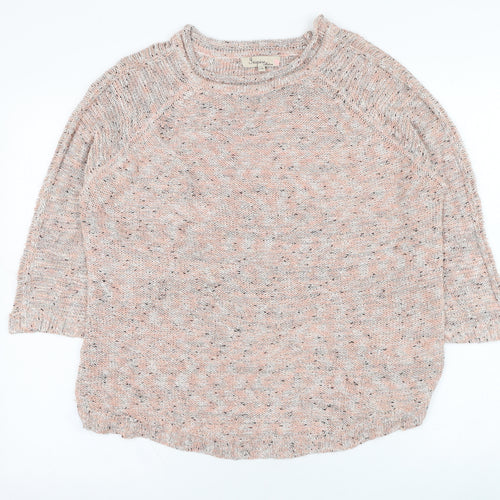Inspire Womens Pink Round Neck  Acrylic Pullover Jumper Size L