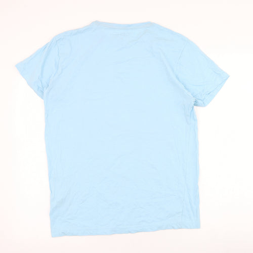 Cedar Wood State Mens Blue  Cotton  T-Shirt Size M Round Neck  - Montana Football