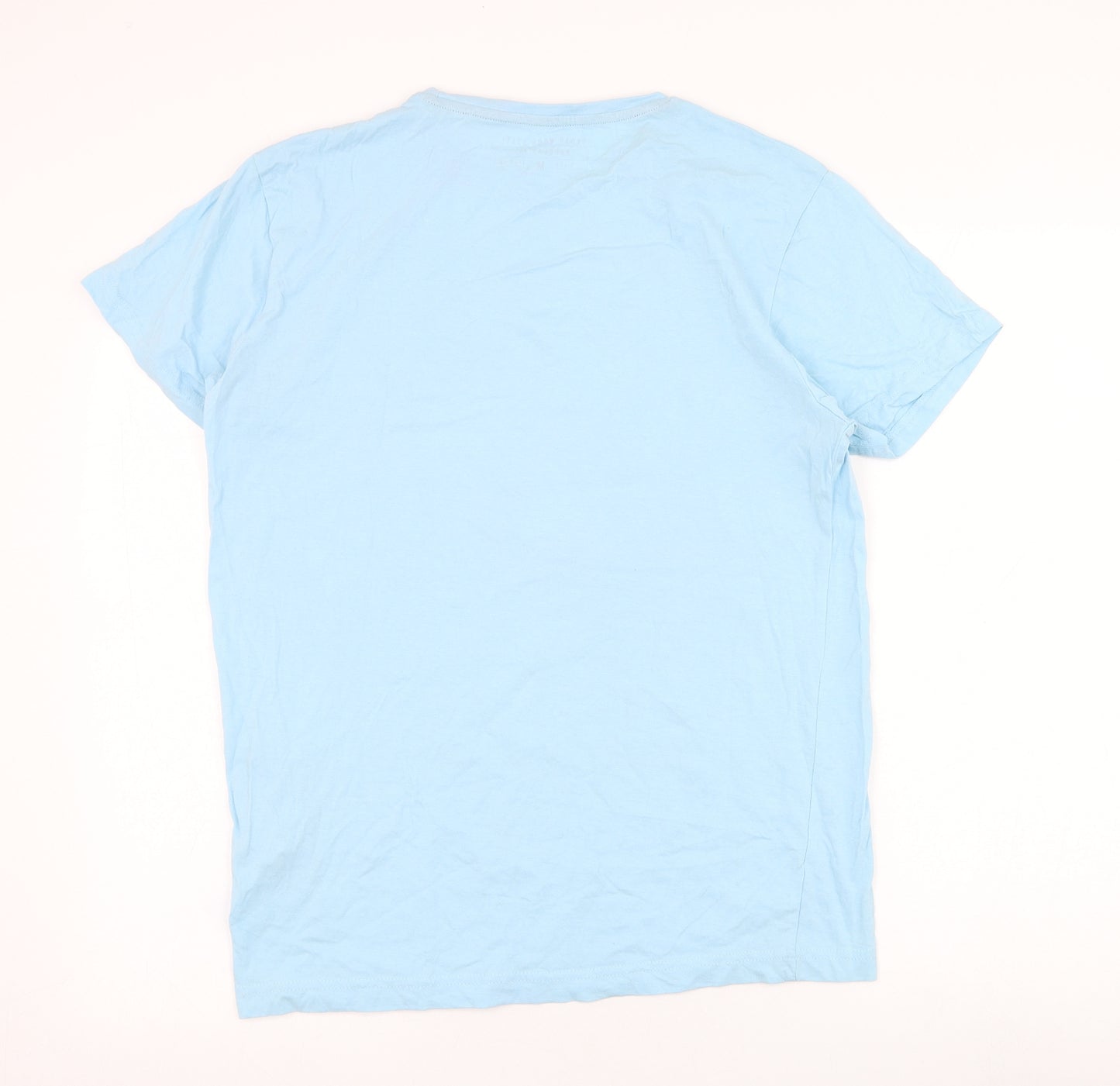 Cedar Wood State Mens Blue  Cotton  T-Shirt Size M Round Neck  - Montana Football