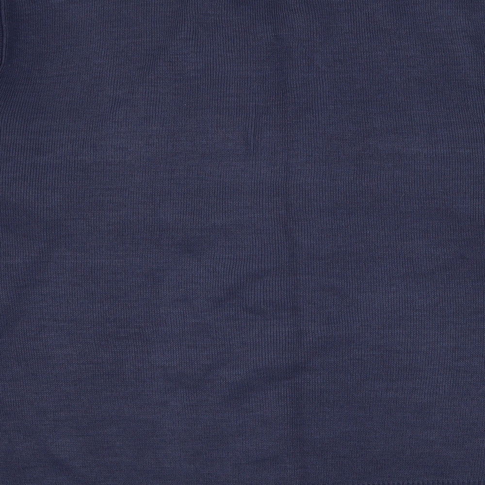 Ben Smith Mens Blue Round Neck  Acrylic Pullover Jumper Size L