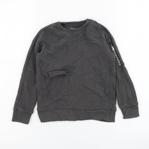 Nutmeg Boys Grey  Cotton Pullover Sweatshirt Size 3-4 Years  Pullover