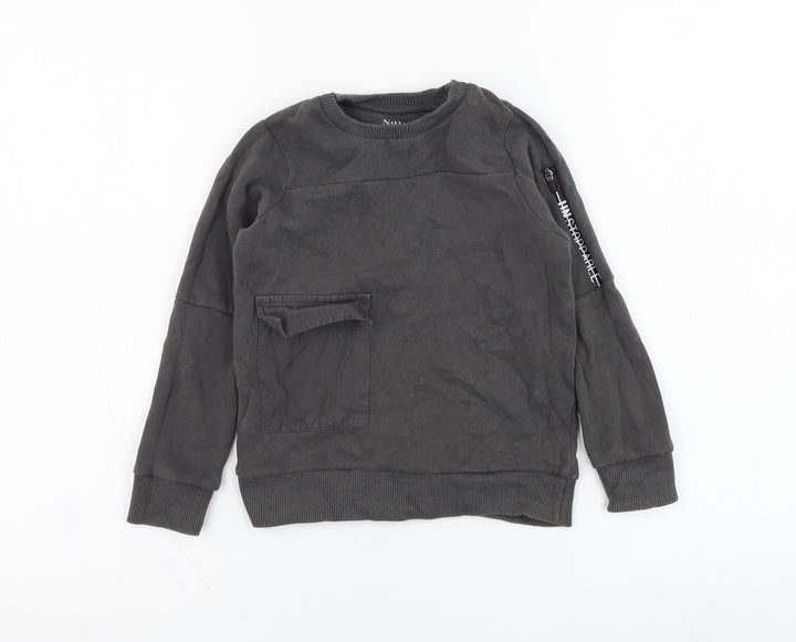 Nutmeg Boys Grey  Cotton Pullover Sweatshirt Size 3-4 Years  Pullover