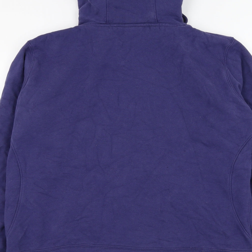 Weird Fish Womens Blue  Cotton Full Zip Hoodie Size M  Zip