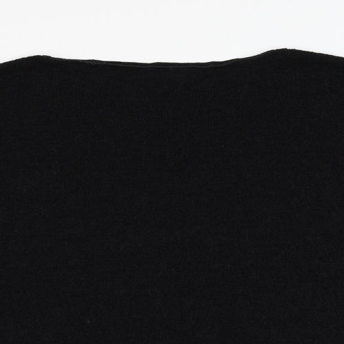 H&M Womens Black Round Neck  Acrylic Pullover Jumper Size S