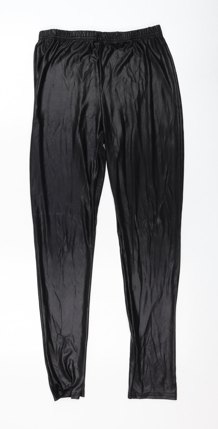 Quiz Womens Black Polyester Capri Leggings Size M L27 in