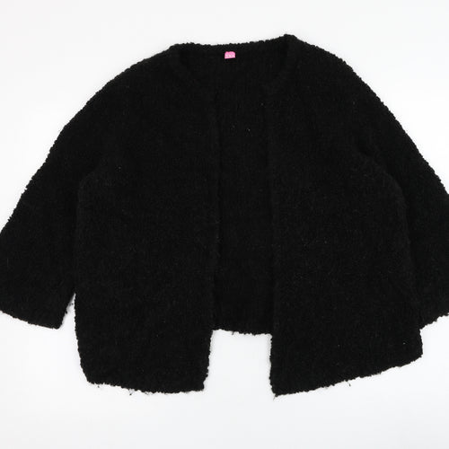 Basler Womens Black Round Neck  Viscose Cardigan Jumper Size 16