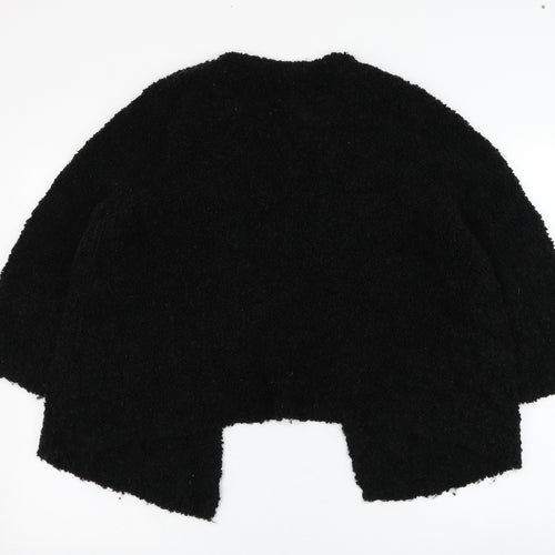 Basler Womens Black Round Neck  Viscose Cardigan Jumper Size 16