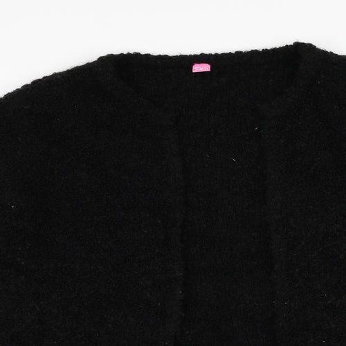 Basler Womens Black Round Neck  Viscose Cardigan Jumper Size 16