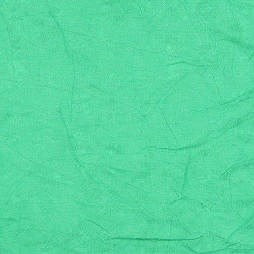 Marks and Spencer Womens Green V-Neck  Viscose Pullover Jumper Size 8
