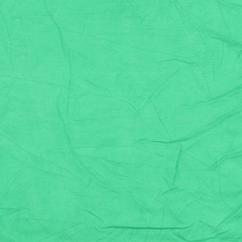 Marks and Spencer Womens Green V-Neck  Viscose Pullover Jumper Size 8