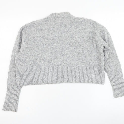 BDG Womens Grey Round Neck  Acrylic Pullover Jumper Size S   - Cropped