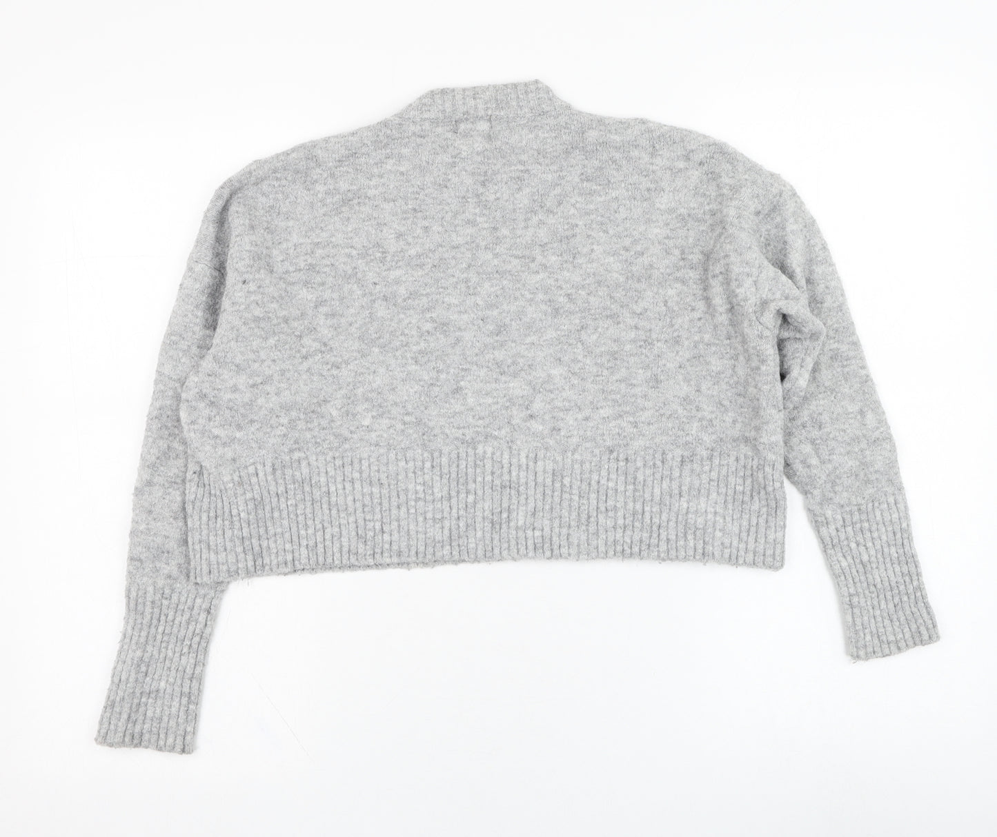 BDG Womens Grey Round Neck  Acrylic Pullover Jumper Size S   - Cropped