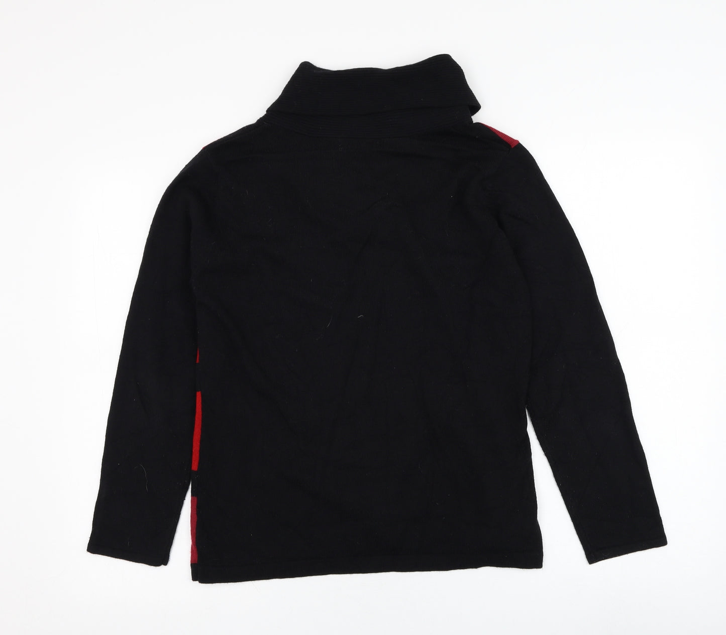 BM Womens Black Roll Neck  Acrylic Pullover Jumper Size S