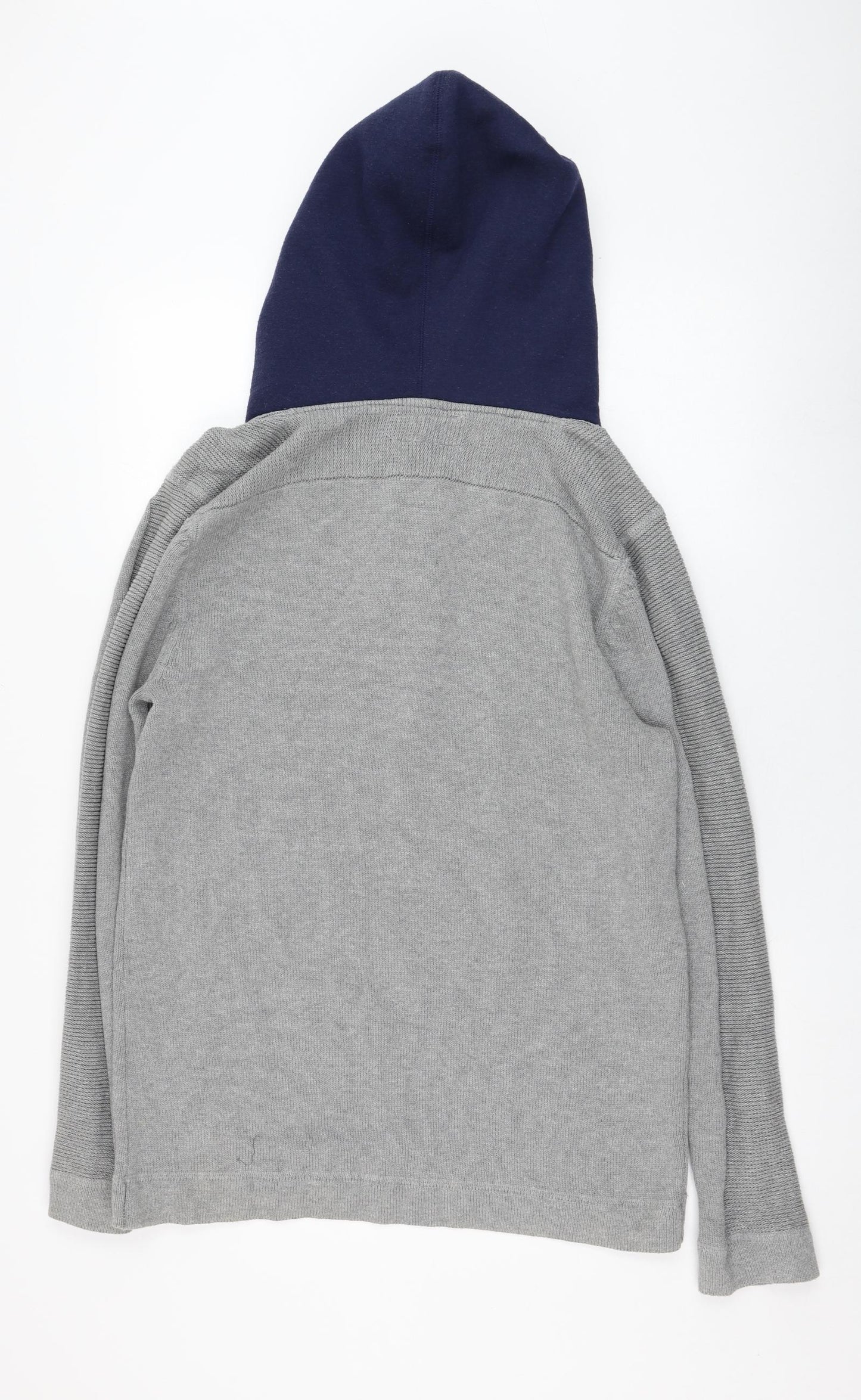 One Earth Womens Grey Round Neck  Cotton Pullover Jumper Size M