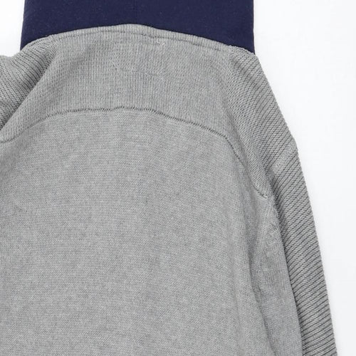 One Earth Womens Grey Round Neck  Cotton Pullover Jumper Size M