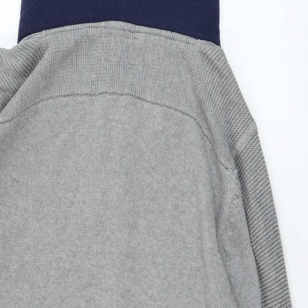 One Earth Womens Grey Round Neck  Cotton Pullover Jumper Size M