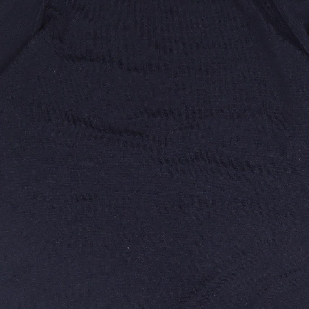 Oasis Womens Blue Round Neck  Polyester Pullover Jumper Size S