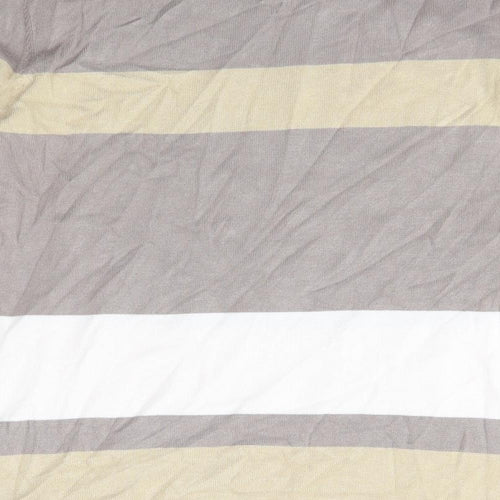 Emreco Womens Multicoloured Scoop Neck Striped Viscose Pullover Jumper Size M