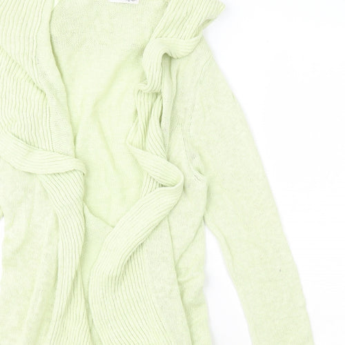 Autograph Womens Green Collared  Linen Cardigan Jumper Size 18   - Marks and Spencer