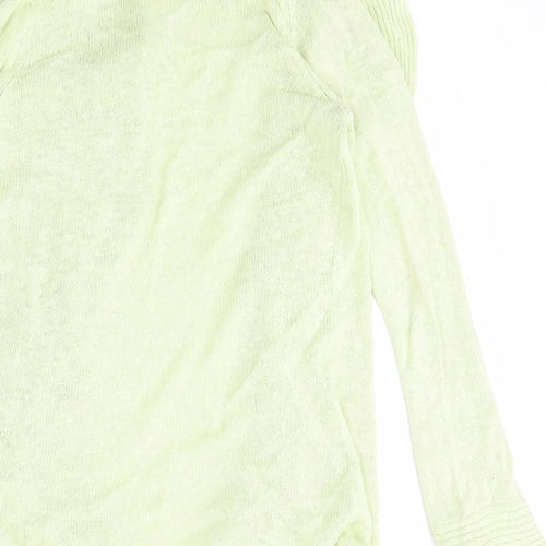 Autograph Womens Green Collared  Linen Cardigan Jumper Size 18   - Marks and Spencer