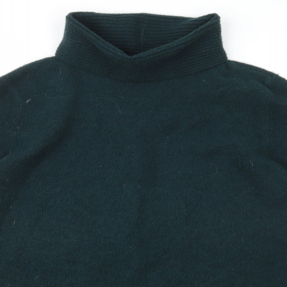 Walis Womens Green Roll Neck  Acrylic Pullover Jumper Size L