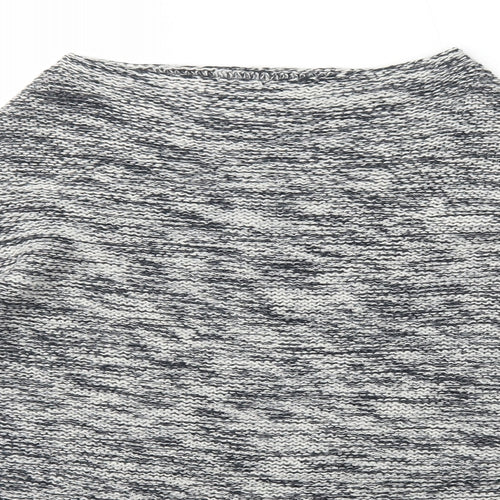 Atmosphere Womens Grey Boat Neck Striped Acrylic Pullover Jumper Size 10