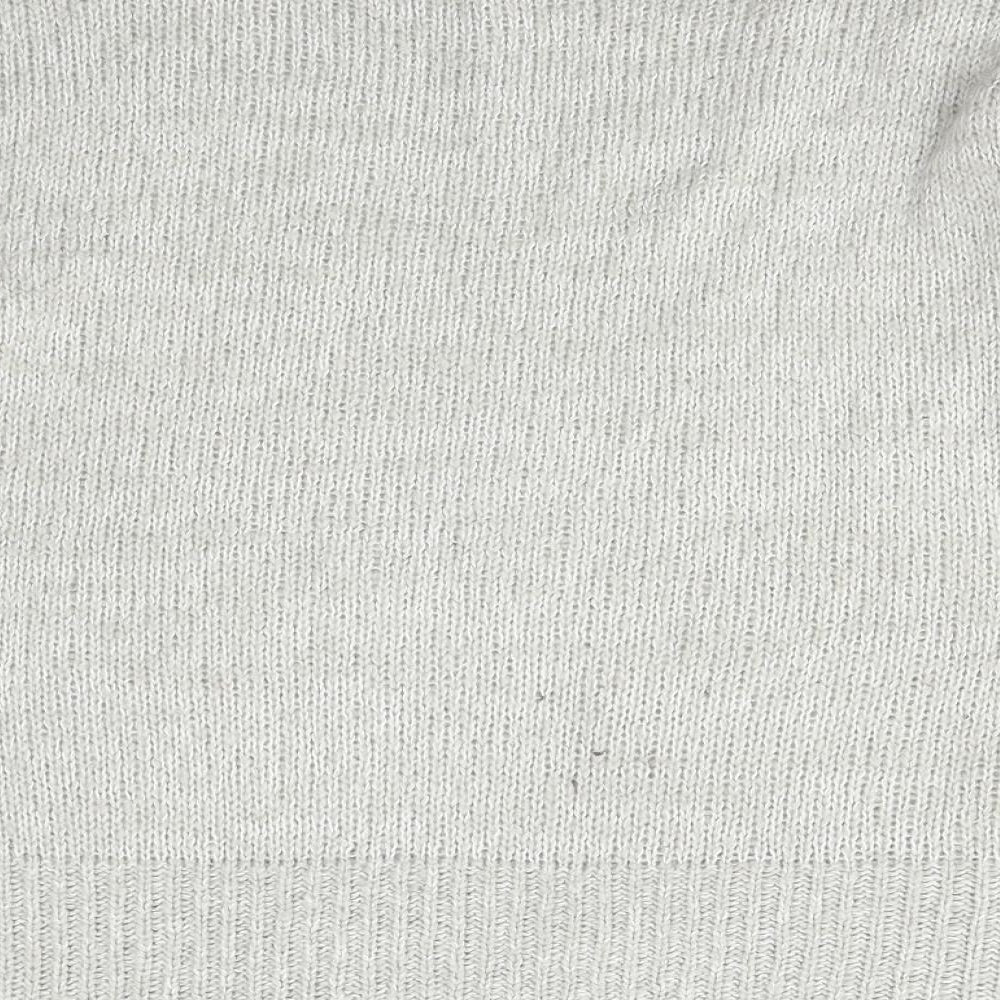 New Look Womens Grey Crew Neck  Acrylic Pullover Jumper Size S